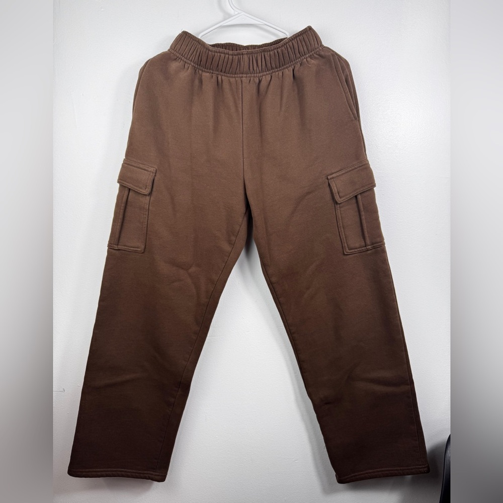 Brown Cargo Jogger Pants